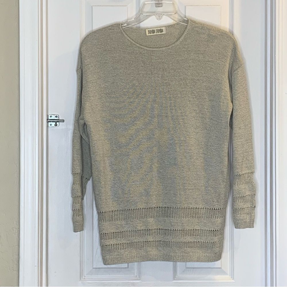 Maille Maille Oatmeal Color Oversized Sweater Size Medium
